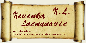 Nevenka Lacmanović vizit kartica